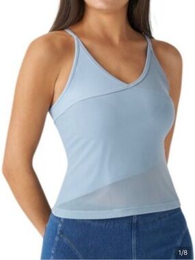 Halara mesh mix cami tank top small nwot